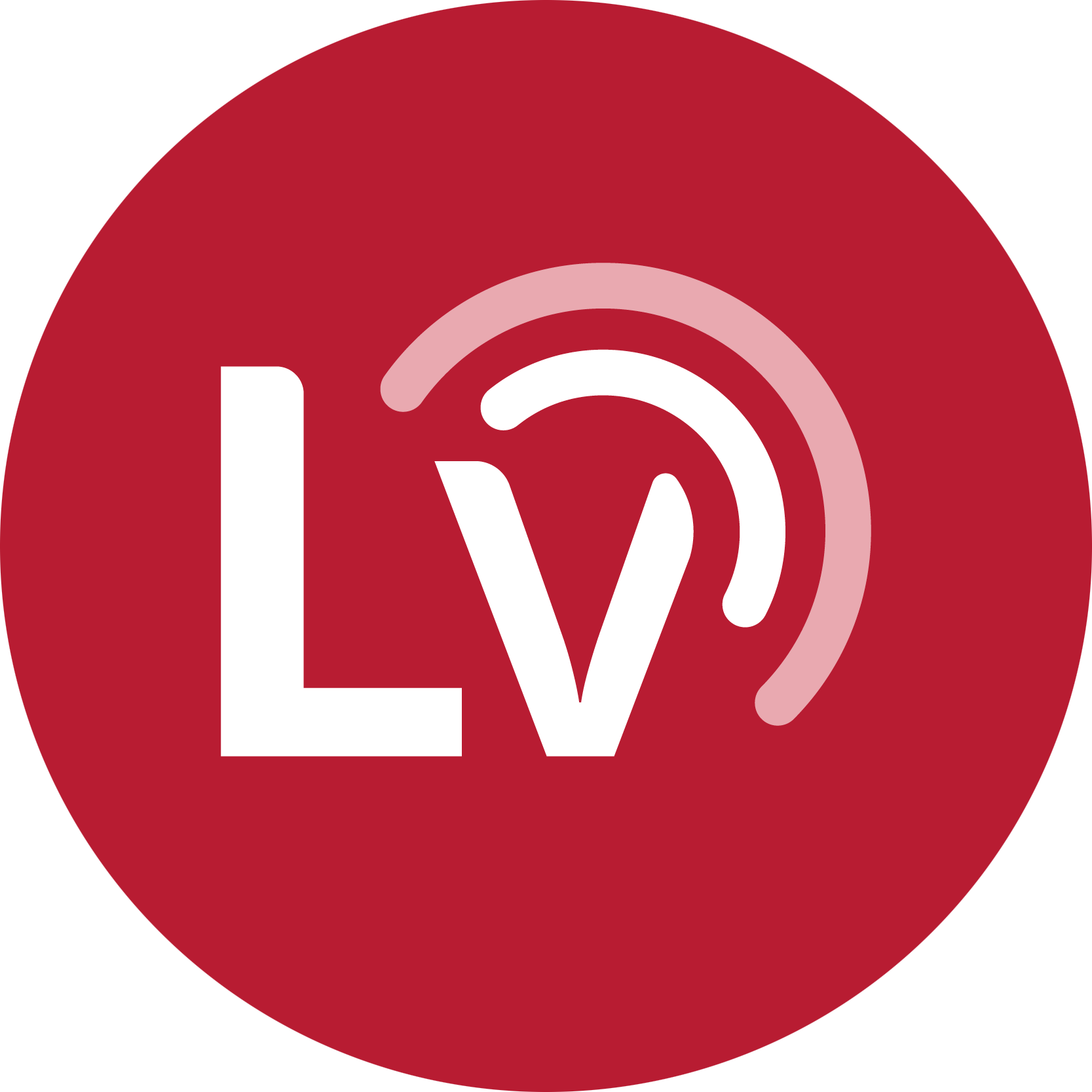 Latvia vACC logo, carmine background